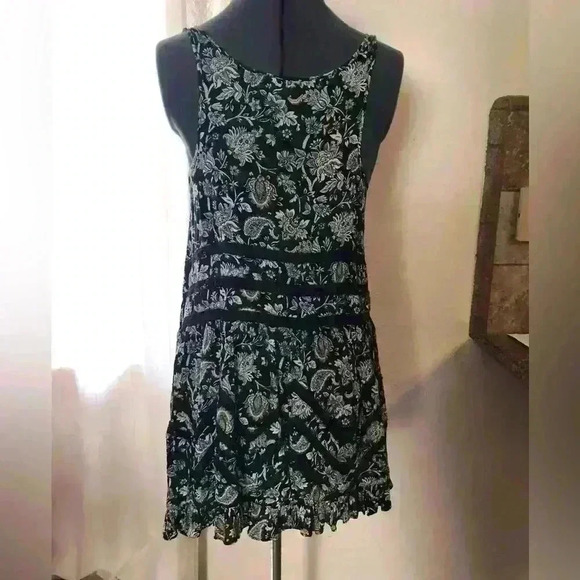 Free People Black Flower Tank dress Style dress Women Small - Picture 4 of 10